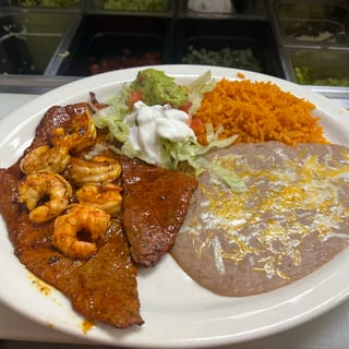 Carne Asada & 6 Shrimp