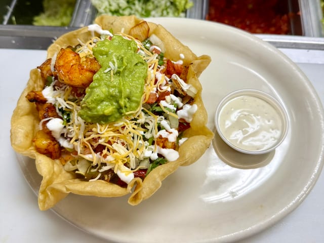 Shrimp Taco Salad.