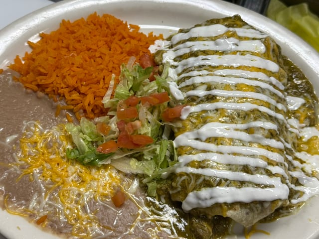Chile Verde Burrito.
